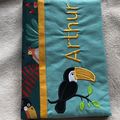 Protége carnet et sac fourre tout pour finir l'ensemble toucan