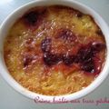 Crème brûlée aux trois pêches 