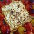 TOMATES CERISES ET FETA CONFITES AU FOUR