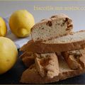 Biscottis aux zestes confits et aux graines de pavot, sans gluten et sans lactose