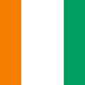 Côte d'Ivoire: la carte et le drapeau