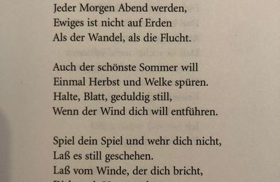 Hermann Hesse, Welkes Blatt - Feuille fanée