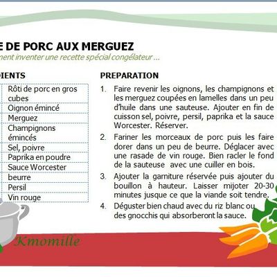 Sauté de porc aux merguez