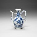 A blue and white ewer, Chongzhen