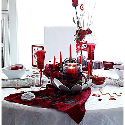 Table Saint Valentin NICOLE PASSIONS: 2 coeurs en hiver.....