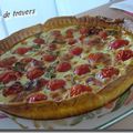 Quiche aux tomates cerises et mozzarella