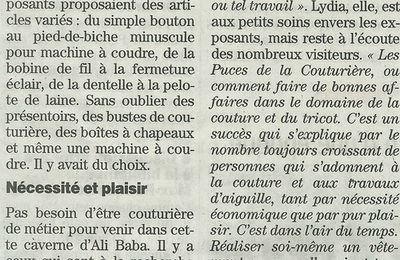 En bref le 6 juin: puces de la couturière et clef au cimetière! (articles Midi Libre)