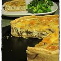 Quiche rustique aux champignons et fromage frais au poivre