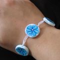 bracelet fleur bleue