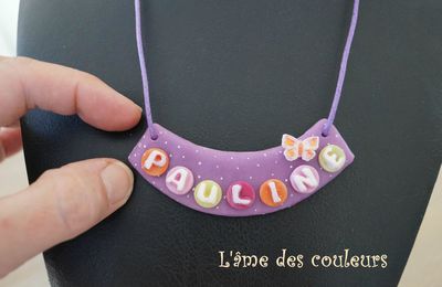 Atelier porcelaine froide collier personnalisé avec votre prénom