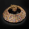 A multi-colored sapphire necklace & A multi-colored sapphire bracelet, Tony Duquette