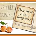 Confiture mirabelle pomme gingembre : étiquettes