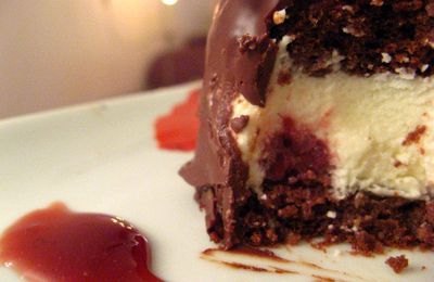 Repas en famille: 3ème partie le dessert: le gâteau chocolat framboise mascarpone