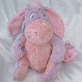 Doudou Peluche Bourriquet Violet Et Rose Disney