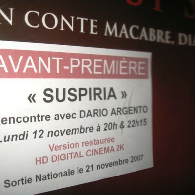 Dario Argento représente SUSPIRIA à Paris 30 ans après...