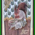 Carte "Joyeux Noël" (écureuil)