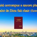 « L'humanité corrompue a encore plus besoin du salut de Dieu fait chair » Extrait V