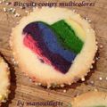 Biscuits-coeurs multicolores