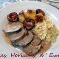 Mignon de sanglier, pommes et figues