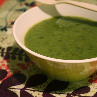 entourloupes et soupe de courgettes basilic