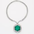 HARRY WINSTON A Spectacular Columbian Emerald and Diamond Necklace