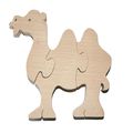 Puzzle chameau en hêtre 14x13.5x1.8cm - 5€ brut et 6€ peint (avec couleurs de votre choix)