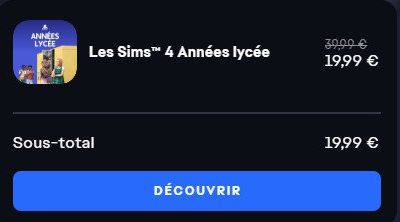 Premier achat sim de l'année