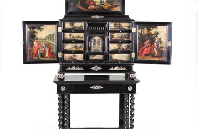 Cabinet en ébène et bois noirci, Anvers, XVIIème siècle