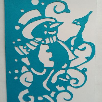 carte de noel en découpage