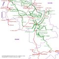 DEPARTEMENT DE L'ISERE: Voies P L M et réseau départemental.