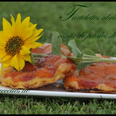 tartelettes abricot au confit de pétales de roses