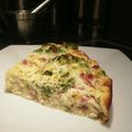 Clafoutis de brocoli et bacon.