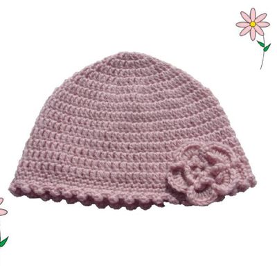 Bonnet vieux rose