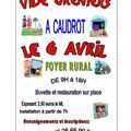 Dimanche 6 avril : vide-greniers à Caudrot, au Foyer Rural