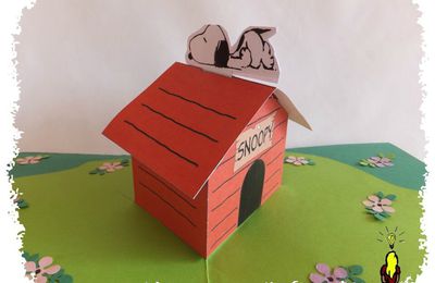 cARTe pop-up : la vie est tellement belle avec Snoopy !