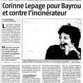 Corinne LEPAGE contre l'incinérateur