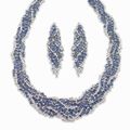 A sapphire and diamond necklace and earring suite, by Michele della Valle