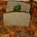 Gâteau de foie de lapin et sa sauce