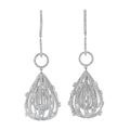 Pair of White Gold and Diamond Pendant-Earrings 
