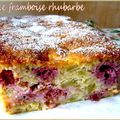 Cake framboise rhubarbe