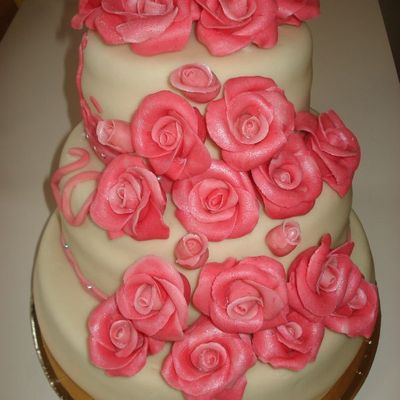 Gâteau bouquet de roses