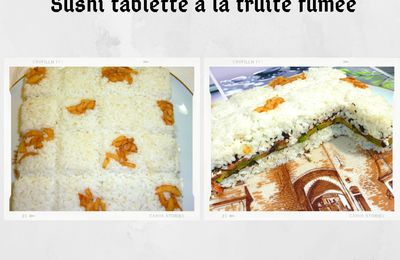 Sushi tablette à la truite fumée 