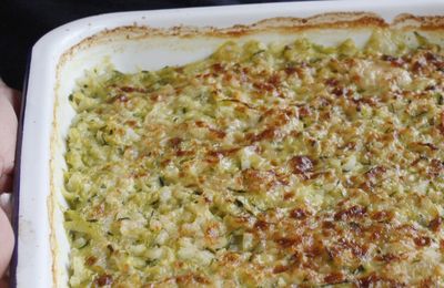 gratin de courgettes & riz, recette de Julia Child