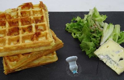 Gaufres de pommes de terre au Bleu du Vercors