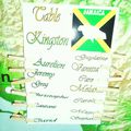 marque place pour mariage sur le thème de la jamaîque