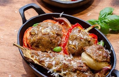 Légumes d'été farcis à la viande