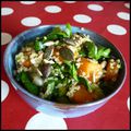 salade de quinoa, carottes et verdure