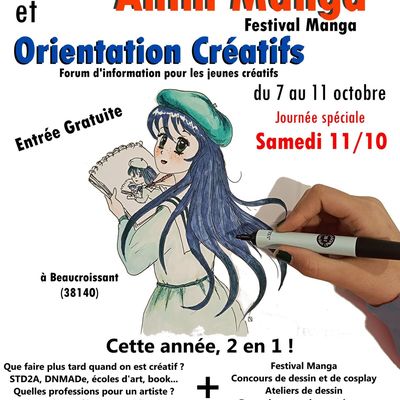 Cette année, 2 festivals en 1 ! Festival Manga ET salon d'orientation des créatifs
