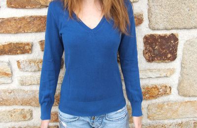 Pull coton bleu H&M XS