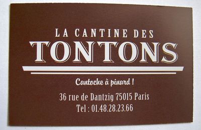 La cantine des Tontons !